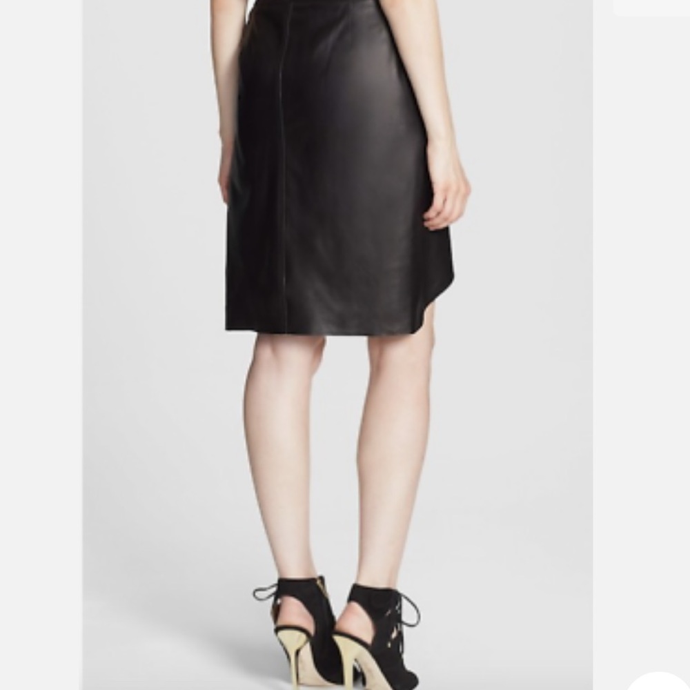 Trouvé Curved Hem Leather Skirt